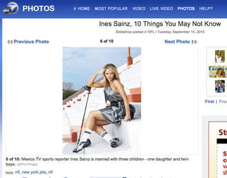 Illustration for article titled A Gallery Of Ines Sainz Galleries